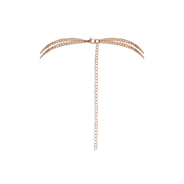 Chaîne de corps dorée avec strass 
